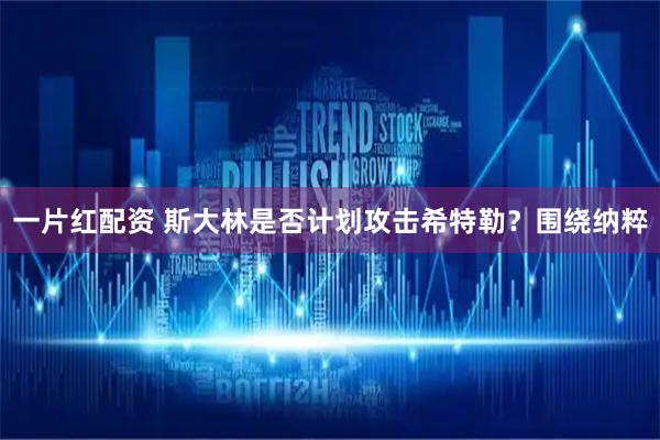 一片红配资 斯大林是否计划攻击希特勒？围绕纳粹