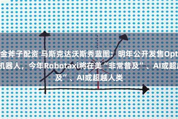 金斧子配资 马斯克达沃斯秀蓝图：明年公开发售Optimus机器人，今年Robotaxi将在美“非常普及”、AI或超越人类