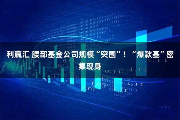 利赢汇 腰部基金公司规模“突围”！“爆款基”密集现身